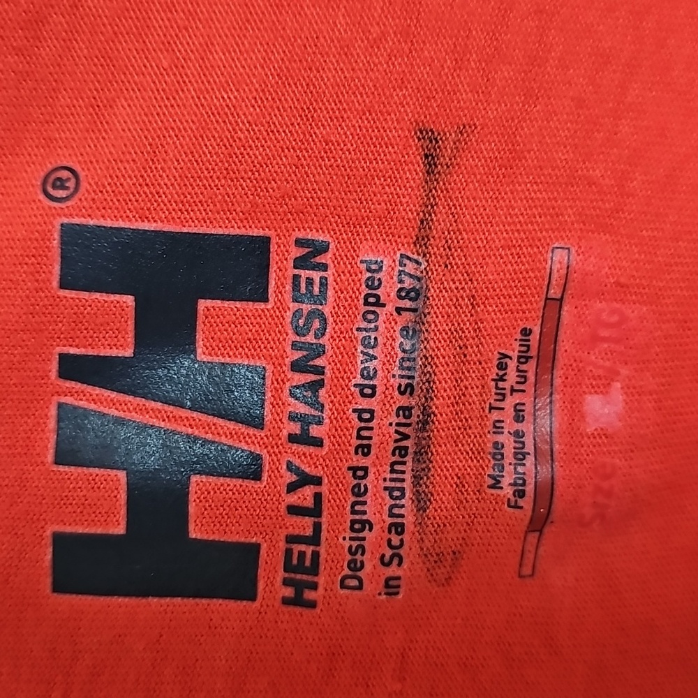 Helly Hansen Red Short-Sleeve Polo with Micro Fish Print - Picture 5 of 6